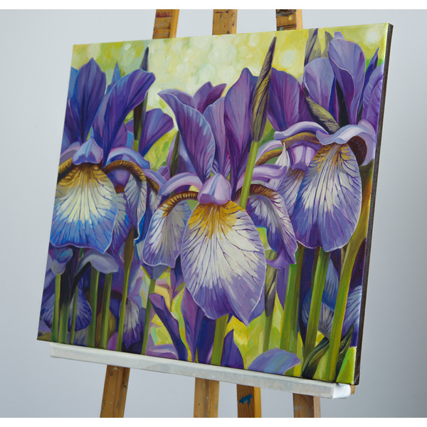 Purple Iris oil painting spring flowers.jpg