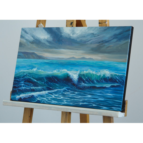 seascape blue waves oil painting on canvas.jpg
