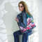 hand painted women jacket-jean jacket-denim jacket-girl fabric clothing-designer art-wearable art-custom clothes 9.jpg