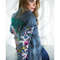 hand painted women jacket-jean jacket-denim jacket-girl fabric clothing-designer art-wearable art-custom clothes 4.jpg