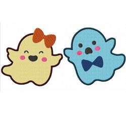 ghost applique machine embroidery designs 5 sizes digital files boy and girl ghosts