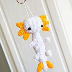 Axolotl amigurumi crochet toy, Handmade crochet accessories