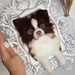 Portrait of a Chihuahua from a photo. Custom dog portrait.