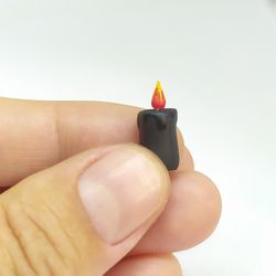 Witch black candle miniature Handmade