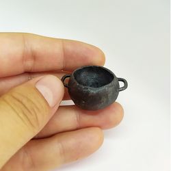 Miniature black cauldron Handmade