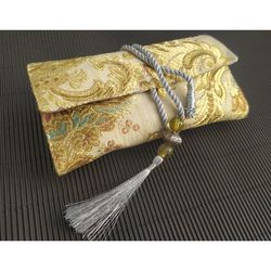 brocade tarot card bag holder, wrap, pouch & reading cloth, large  oracle card bag, tarot accessories, lenormand