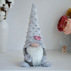 Scandinavian plush gnome / Gray gnome