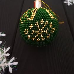 pattern bead ball toy for christmas tree , ball toy for christmas