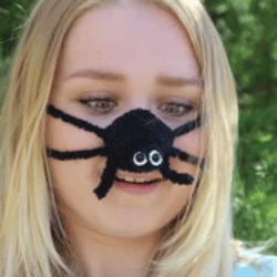 Nose warmer spider is Halloween costume, creepy cute gift for him.