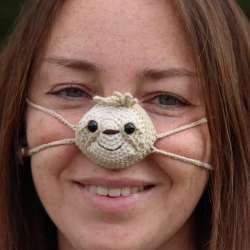Nose warmer sloth lover. Fun  face mask.