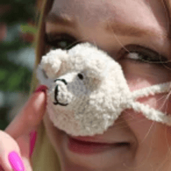 Nose warmer  Llama, fun useful gift for cold noses your grandma.