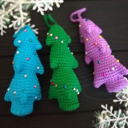 PDF PATTERN toy for Christmas tree , Christmas tree , Christmas tree knitting instructions , Crochet Pattern Colorful Ch