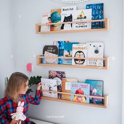 One Book Wall Shelf for Kids, Floating Bookshelf, Book Storage, Book Rack