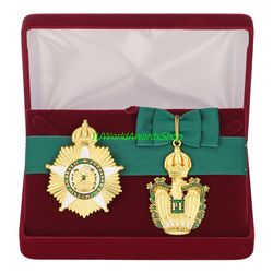 Badge and star of the Order of Pedro 1 in a gift box. Brazil. Dummies, copies