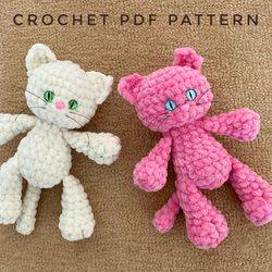 Crochet cat pattern Crochet plush cat pattern Amigurumi cat pattern Crochet cat pattern