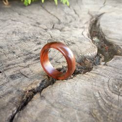 Rosewood Ring, Handmade Wood Ring, Custom Wood Ring, Mens Wood Ring, Wooden Womens Band, Womens Wooden Ring, brown ring,