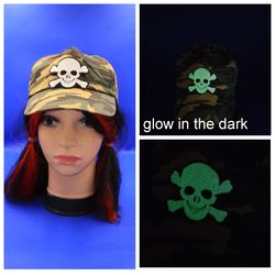 Skull cap, glow in the dark, skull decor
