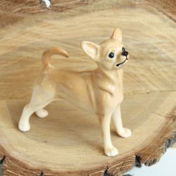 figurine Chihuahua porcelain handmade statuette
