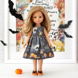 Halloween dress and shoes for Paola Reina doll, Siblies RRFF, Corolle, Little Darling, 13 inch doll clothes, doll outfit