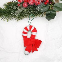 Candy cane, hanging ornament for Christmas tree decoration or kids advent calendar