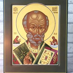 Nicholas the Wonderworker | Nicholas | Hand-painted icon | Christian icon | Christian | Orthodox icon | Byzantine icon