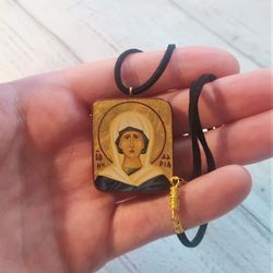 saint daria | icon pendant | icon necklace | wooden pendant | jewelry icon | orthodox icon | christian saint
