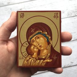 Virgin Mary | Hand painted icon | Orthodox icon | Religious icon | Christian supplies | Orthodox gift | Theotokos