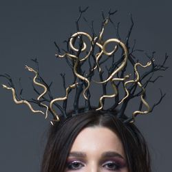 Medusa headpiece Gothic headpiece Goddess costume Branches Halloween cosplay