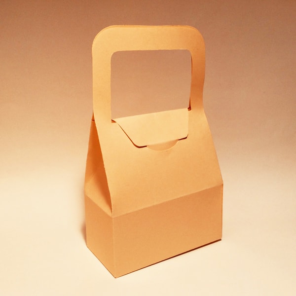 Box with handle template, square box, cube box, favor box, g | Inspire ...