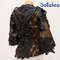 jacket women's  genuine leather best quality bronze and black color.jpg
