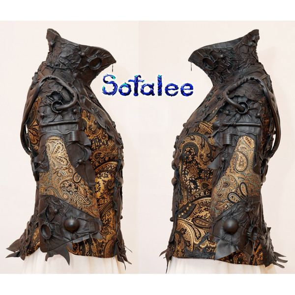 jacket women's  genuine leather best quality bronze and black color exclusive handmade.jpg