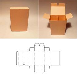 Glass box template, flute box, box for glasses, box for flutes, box with divider, 8.5x11, A4, A3, SVG, PDF, Cricut, DXF