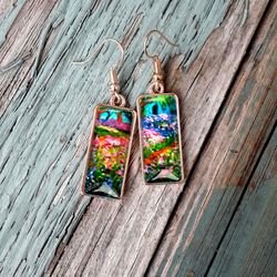 Claude Monet Flower Garden Earrings