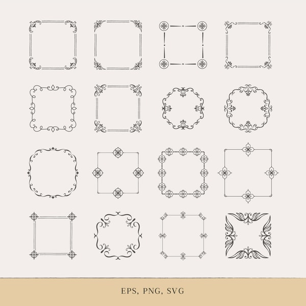 Values Bordering Frame Set of 100 frames & borders. Eps, Png, Svg. | Inspire Uplift