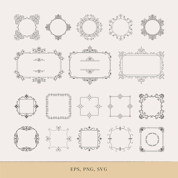 Values Bordering Frame Set of 100 frames & borders. Eps, Png, Svg. | Inspire Uplift