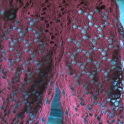 Knitted scarf.hook. Openwork scarf.Warm, long scarf.