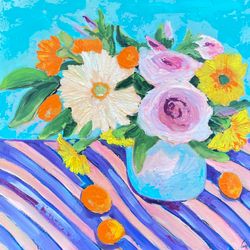 peony painting original oil painting on canvas fauvism art matisse inspired wall decor australian flowers wall decor art