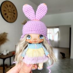 Bunny Princess Handmade Textile Doll