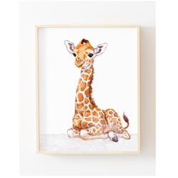 Digital  print Giraffe nursery art giraffe illustration giraffe picture