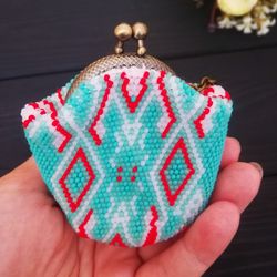 Bead Crochet Pattern   Ladies' Wallet   Cute Purse with a bow for coins