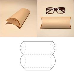 Glasses case template, glasses holder, glasses box, glasses gift box, SVG, PDF, Cricut, Silhouette, 8.5x11, A4, A3, DXF