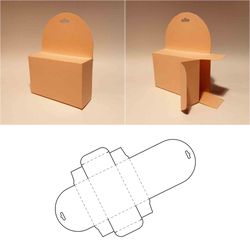 hanging box template, hang tab box, hanger box, retail box, svg, pdf, cricut, silhouette, 8.5x11, a4, a3