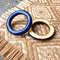Royal blue hoop earrings round wooden studs 6.jpg