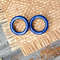 Royal blue hoop earrings round wooden studs 4.jpg