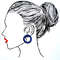 Royal blue hoop earrings round wooden studs 2.jpg