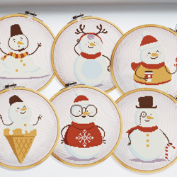 Snowman cross stitch, Funny christmas cross stitch, Winter cross stitch, Small christmas decorations, Digital PDF