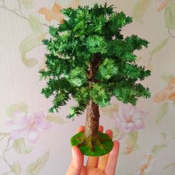 Oak. Tree for a puppet garden.Miniature.