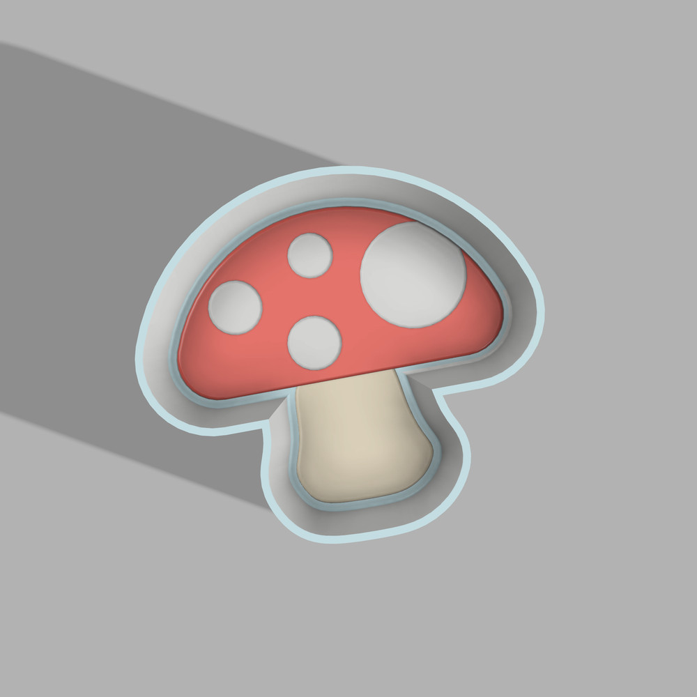 Mushroom One-piece Bath Bomb Mold STL File
