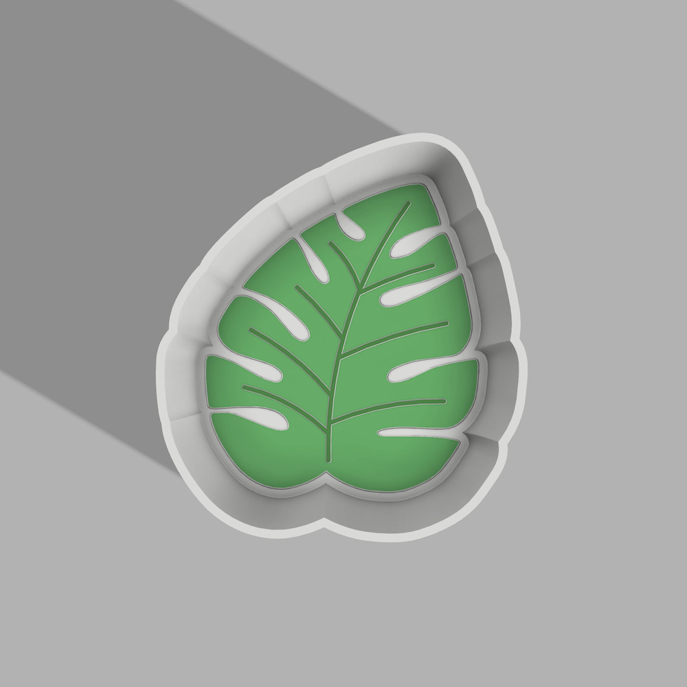 Monstera One-piece Bath Bomb Mold STL File