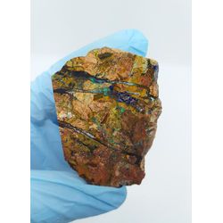 ZARINITE Azurite Malachite, Polish Slab, Rare Stones